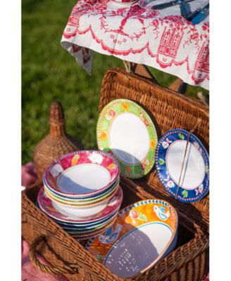 Melamine Campagna Uccello Large Serving Bowl