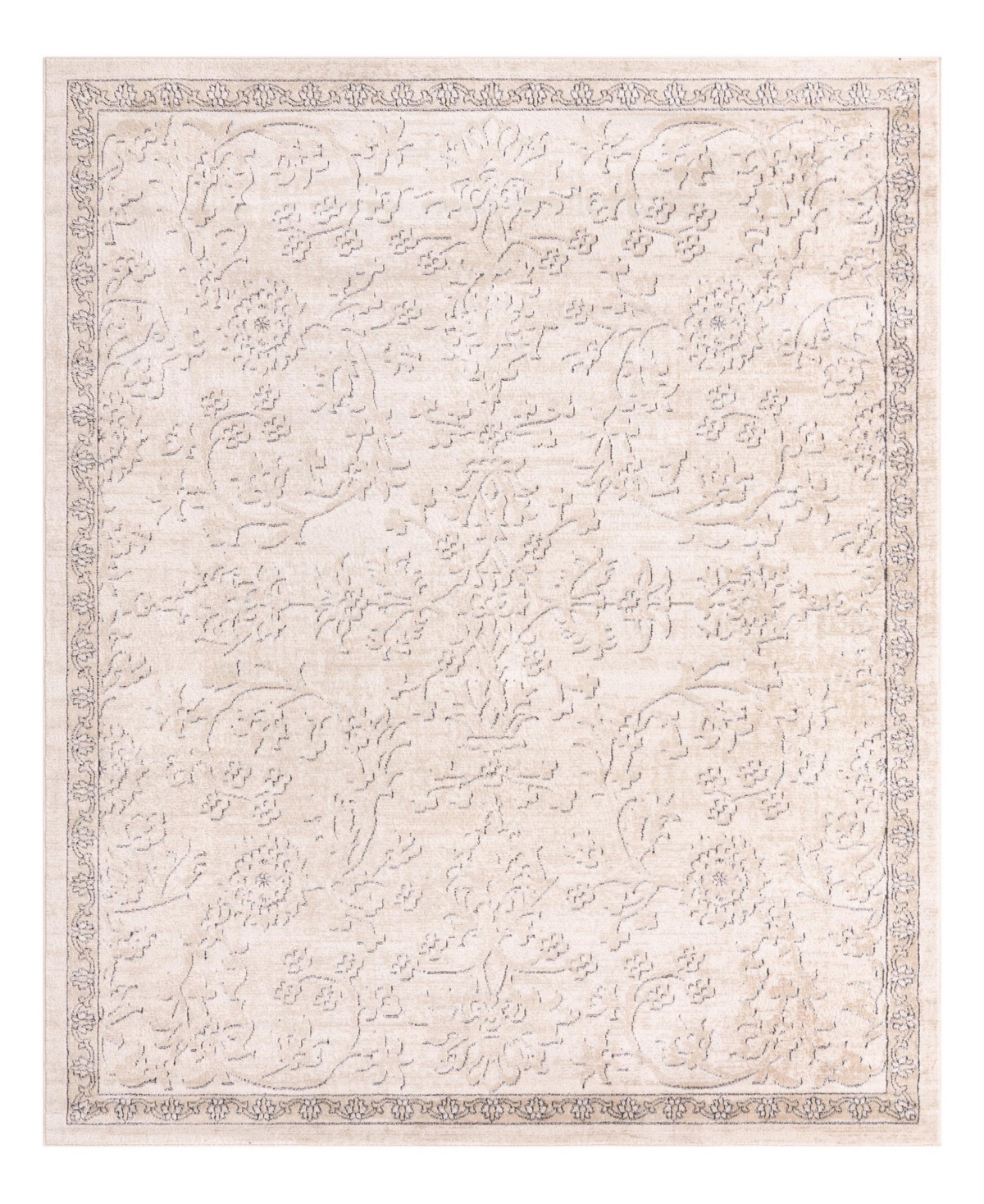 Bayshore Home Wheeler Wlr-02 7'10" X 10' Area Rug In Ivory