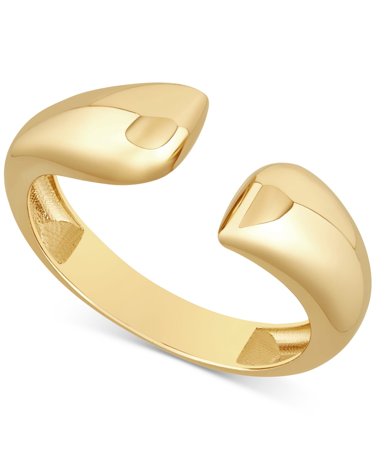 Macy's Polished Rounded Edge Cuff Ring In 10k Gold