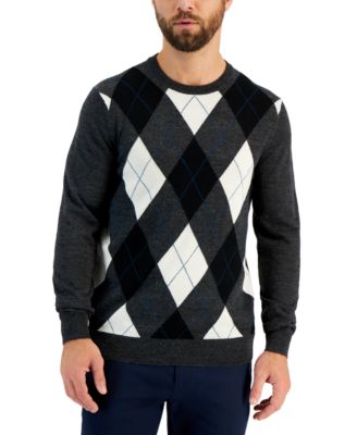 Men's Merino Harvard Argyle Sweater, Created for Macy's