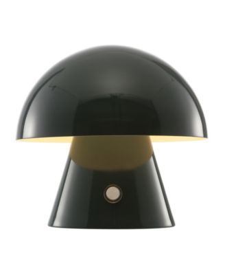 Porcini 7" Contemporary Bohemian Rechargeable, Cordless Iron Integrated LED Mushroom Table Lamp