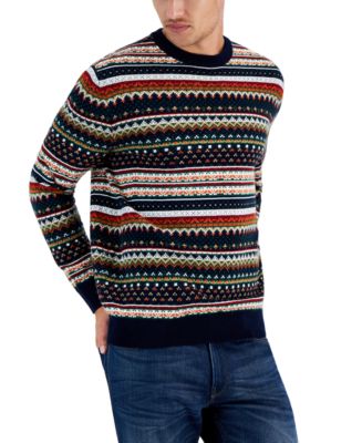 Club Room Men's Merino Dale Fair Isle Sweater, Created for Macy's