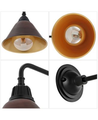 Croydon 9.63" 1-Light Farmhouse Industrial Indoor, Outdoor Iron LED Gooseneck Arm Outdoor Sconce