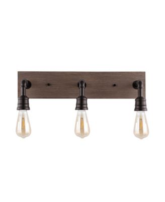 Corbett 22.13" 3-Light Rustic Farmhouse Iron LED Vanity