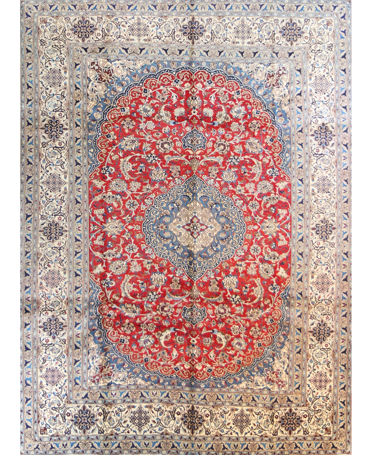 Bb Rugs One Of A Kind Nain With Silk 626342 9'8" X 12'9" Area Rug In Red