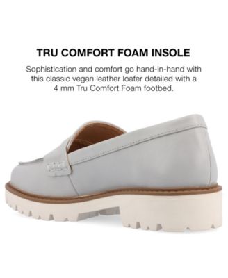 Journee Womens Kenly Medium and Wide Width Slip On Round Toe Loafer