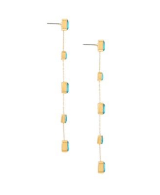 18K Gold Plated Brass Iconic Linear Earrings