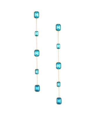 18K Gold Plated Brass Iconic Linear Earrings