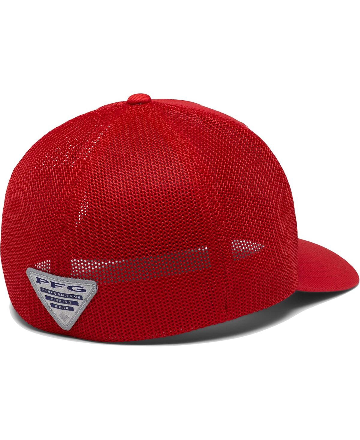 Shop Columbia Men's  Scarlet Nebraska Huskers Pfg Hooks Flex Hat
