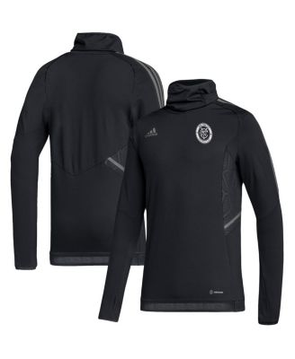 Men's adidas Black New York City FC COLD.RDY Raglan Warmup Pullover ...