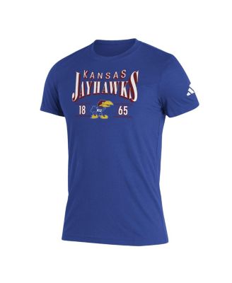 Men's Royal Kansas Jayhawks Along The Shadow Tri-Blend T-shirt