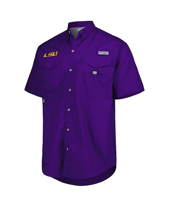 Columbia Men's Purple LSU Tigers Bonehead Button-Up Shirt - Macy's