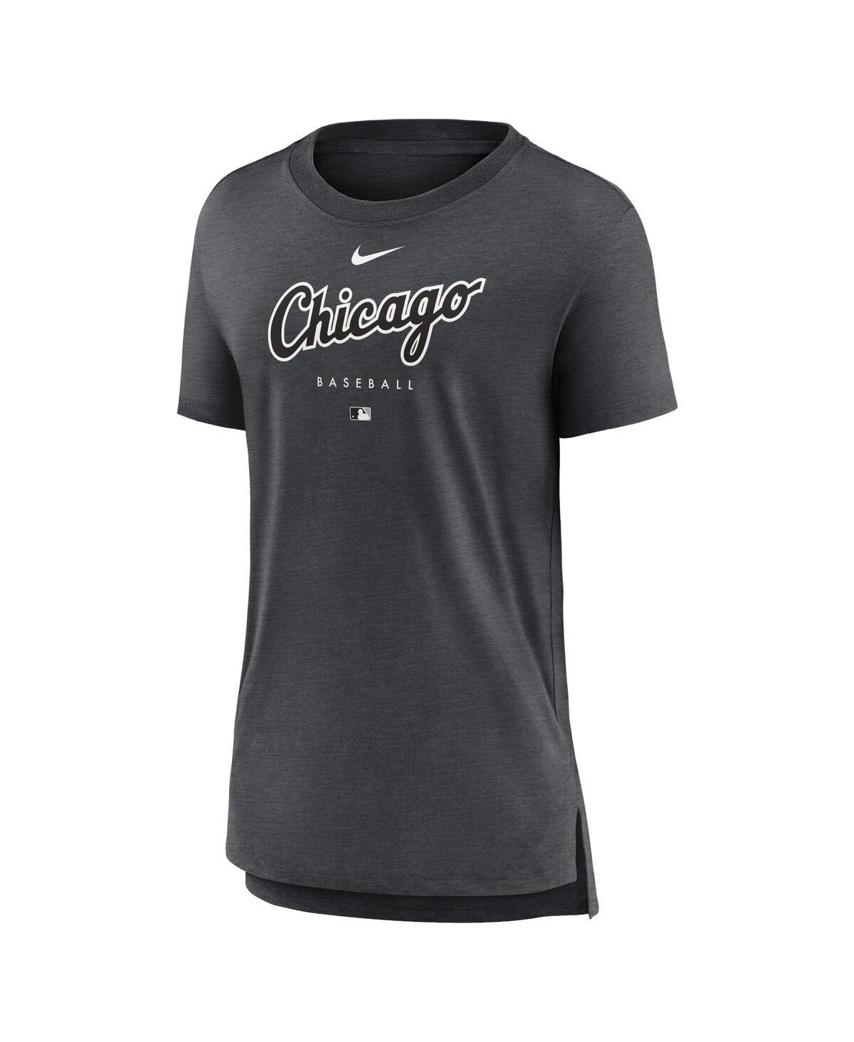 Nike Women's  Heather Charcoal Chicago White Sox Authentic Collection Early Work Tri-blend T-shirt In Heather Charcoal