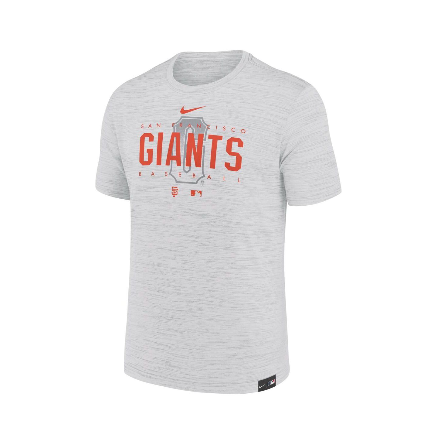 Мужская футболка Nike Gray San Francisco Giants City Connect Velocity Practice Performance — фото 3