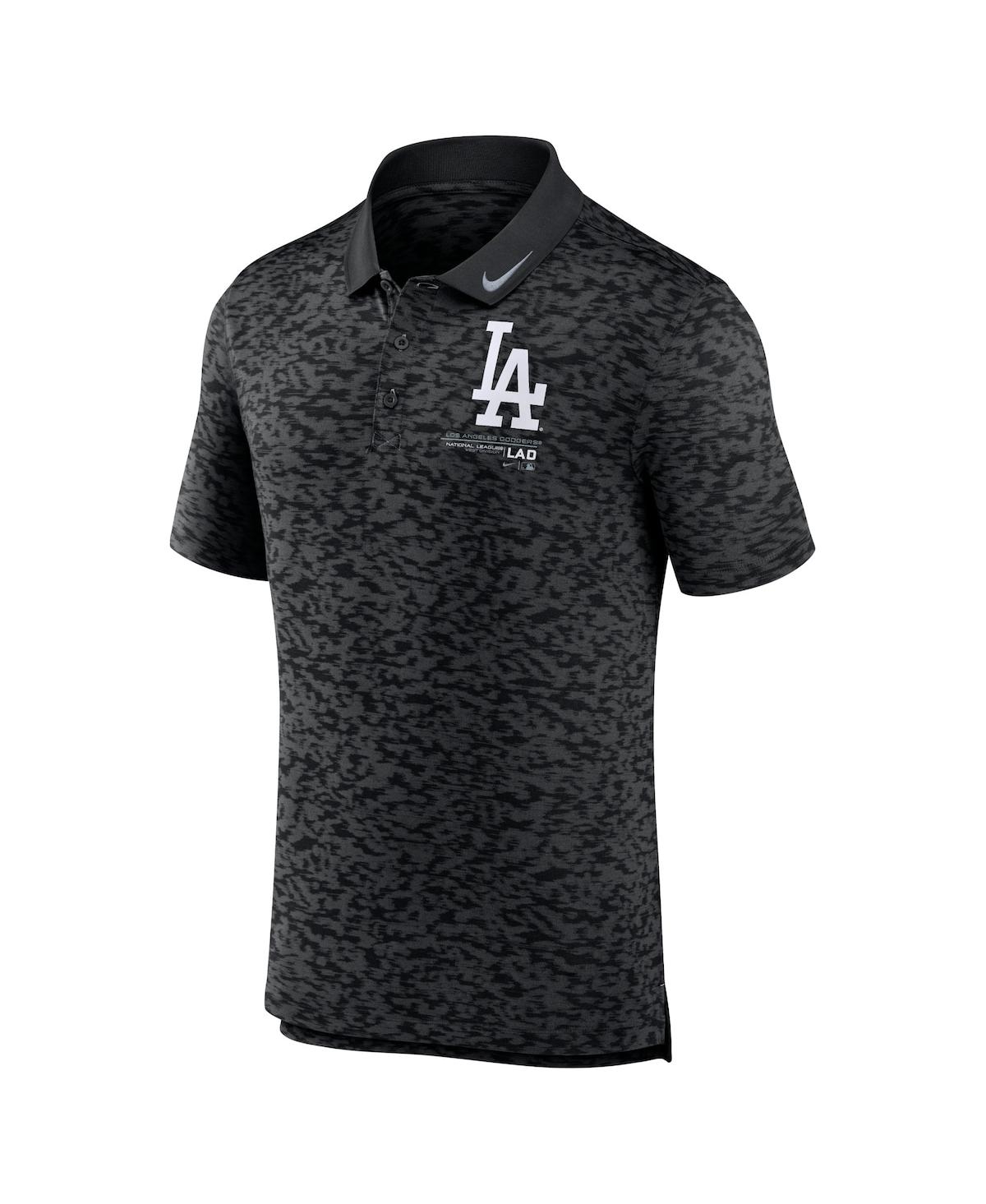Shop Nike Men's  Black Los Angeles Dodgers Next Level Polo Shirt