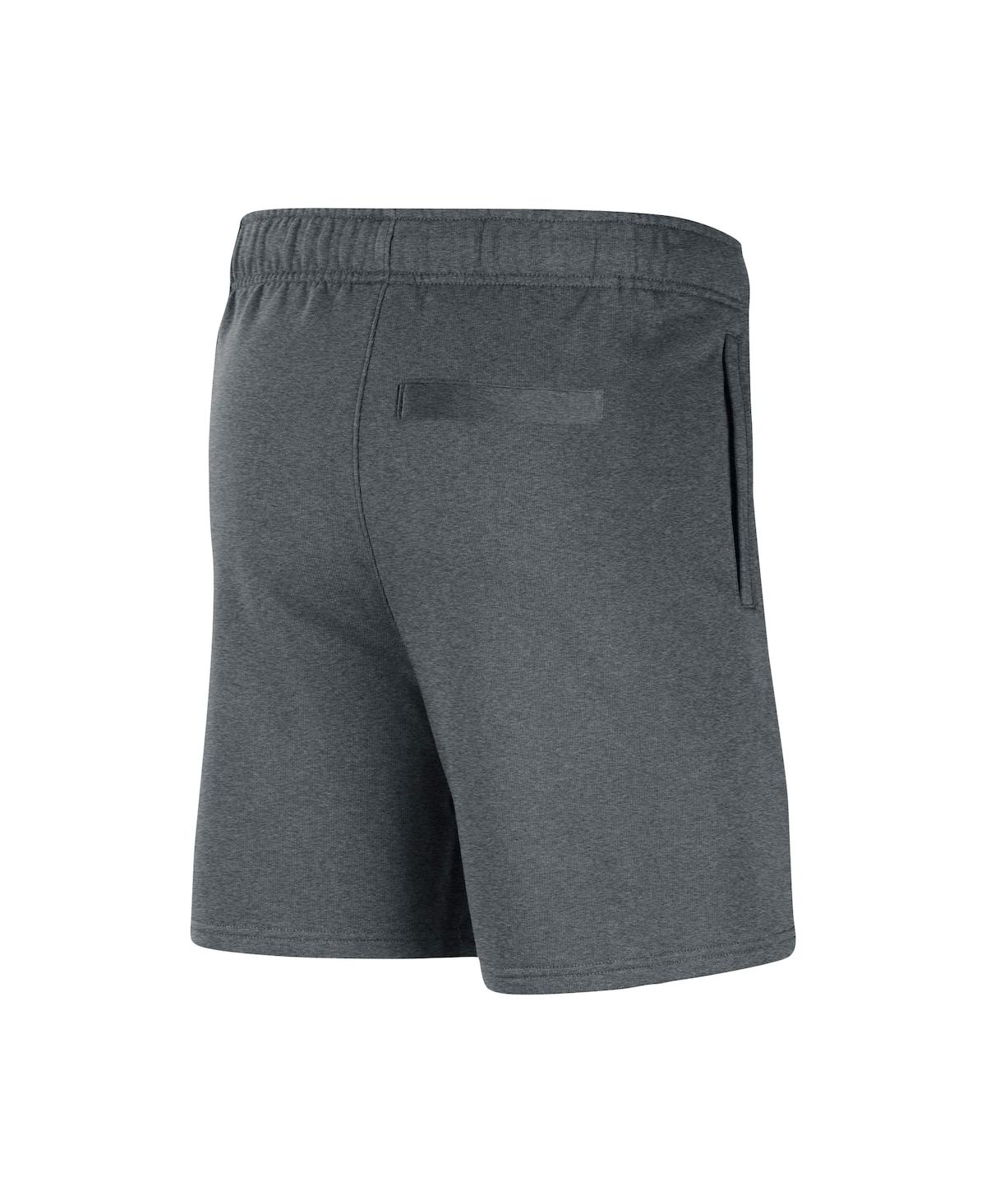 Shop Nike Men's  Gray Lsu Tigers Fleece Shorts