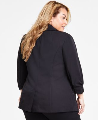 Plus Size 3/4-Sleeve Blazer, Created for Macy's 