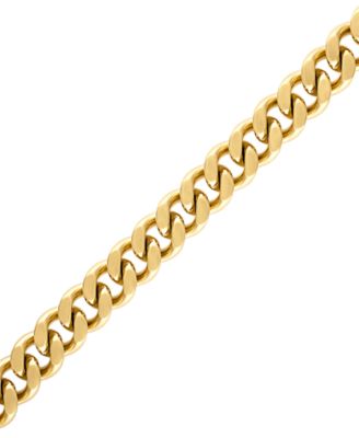 Men's Classic Curb Chain Bracelet in Gold-Plated Stainless Steel