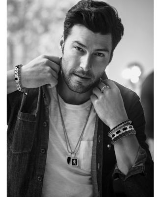 Men's Crest of Bohemia Diamond (1/2 ct. t.w.) Pendant Necklace in Sterling Silver, 24" + 2" extender