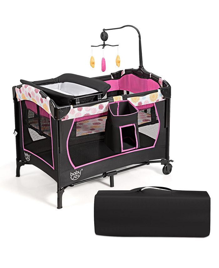 Costway Baby Bedside Sleeper Portable Baby 4in1 Rolling