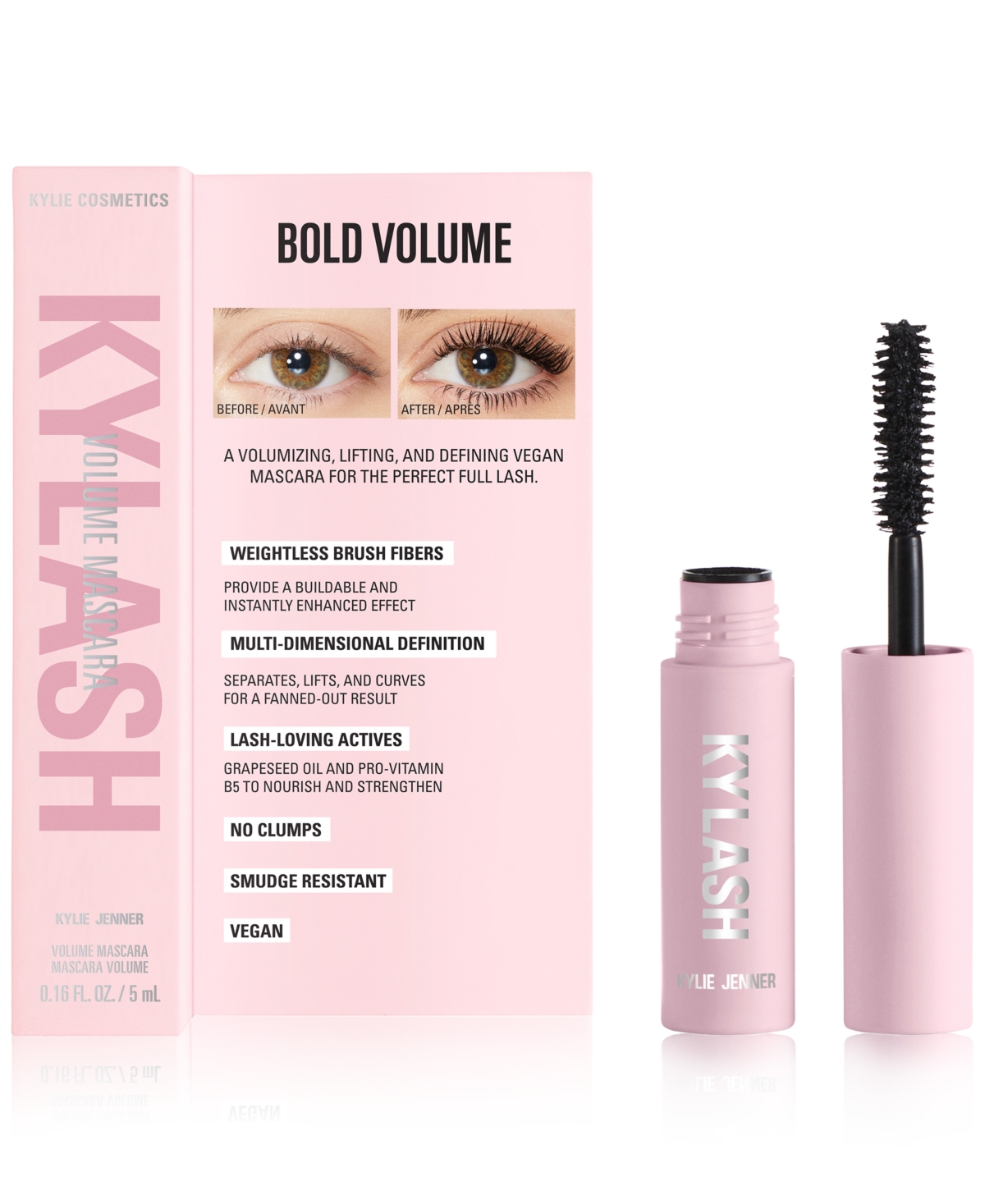 Kylash Volume Travel Size Mascara, 0.16 oz. - Black