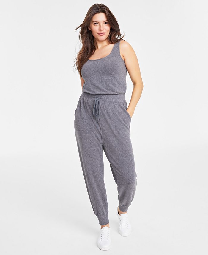 On 34th Women's Jersey-Knit Sleeveless Jumpsuit, Created for Macy's - Macy's