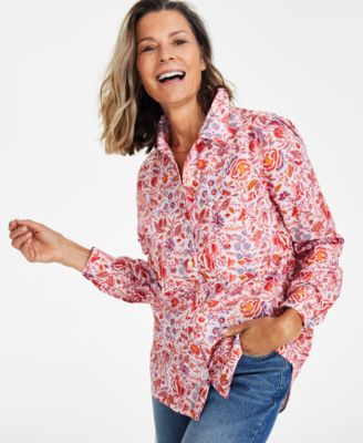Style & Co - Women's Perfect Cotton Chest-Pocket Shirt