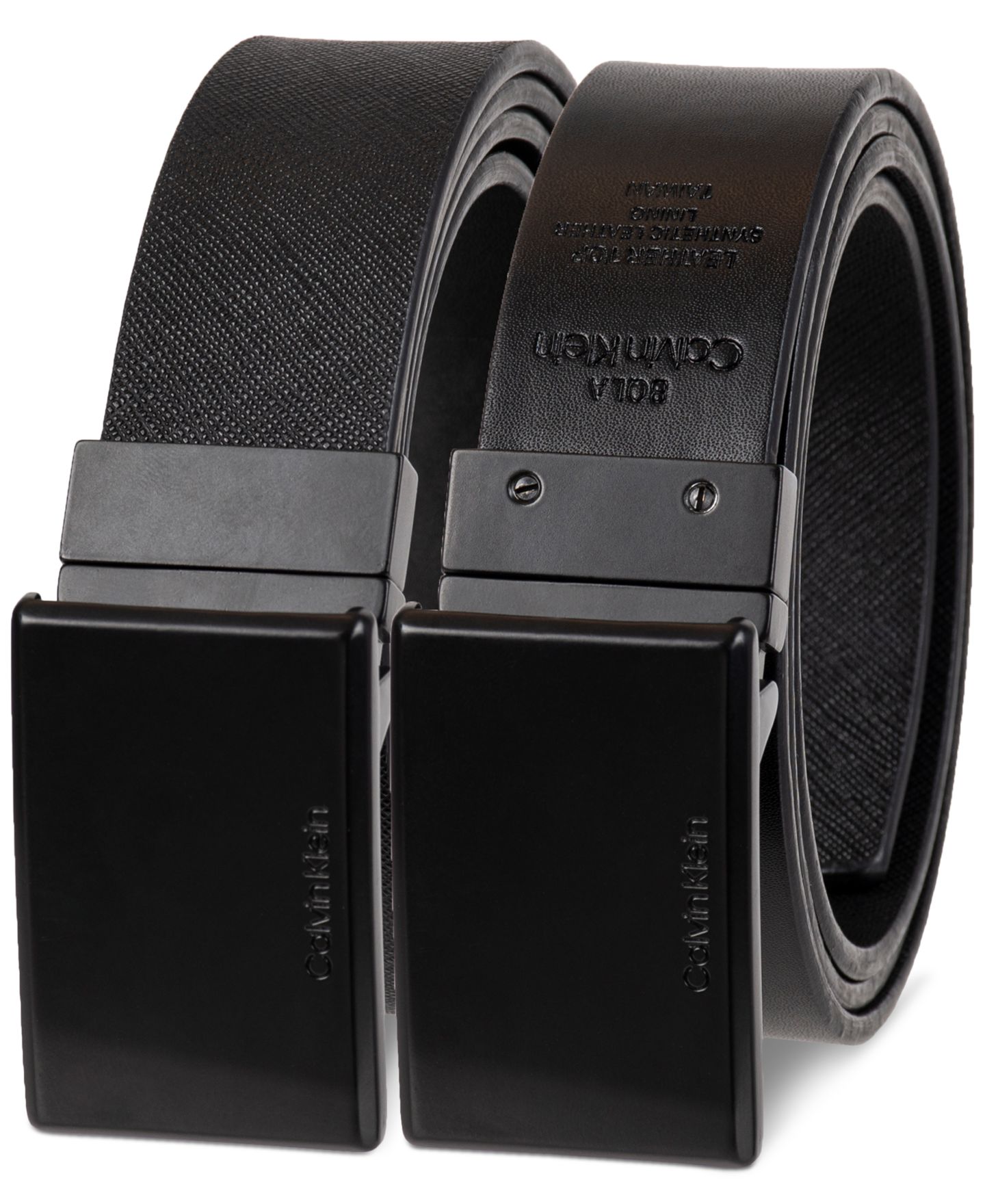 Мужской ремень Calvin Klein Reversible Belt, цвет: Чёрный — фото 3