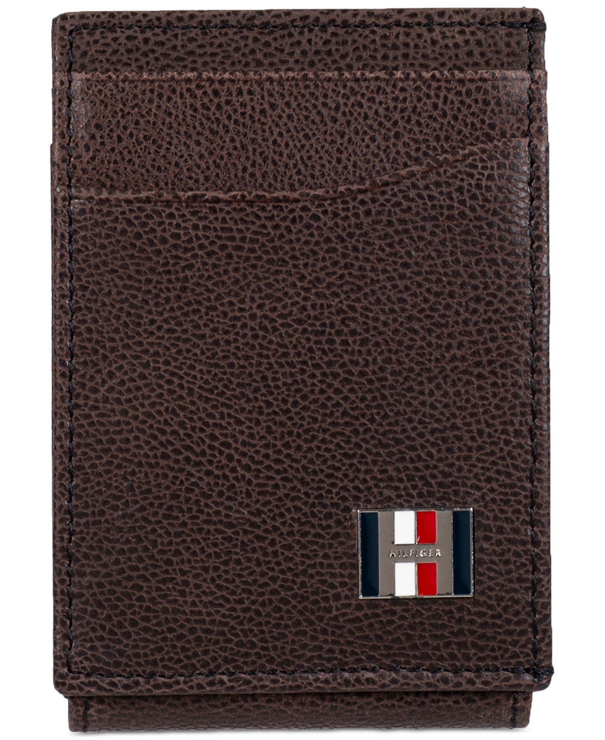 Tommy Hilfiger Men's Kerry Rfid Front Pocket Leather Wallet In Brown