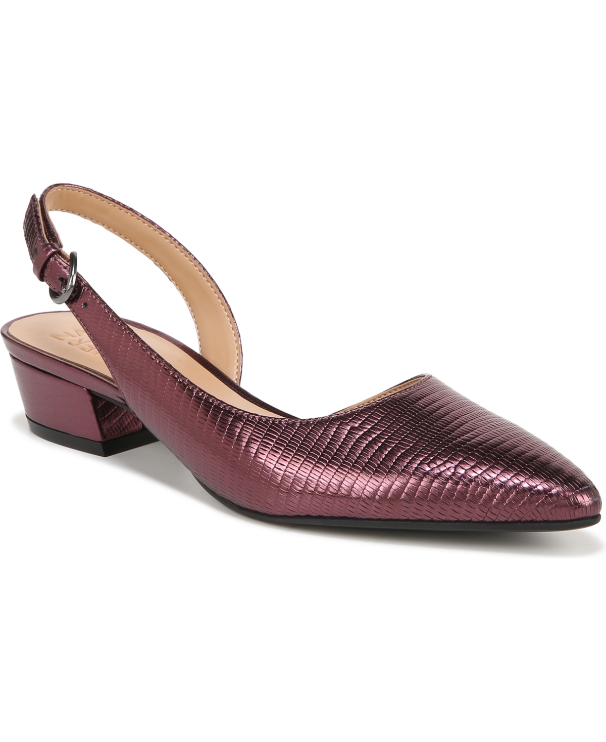 Naturalizer Banks Pump In Cab Sav Lizard Embossed Leather