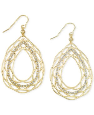 image of Simone I. Smith Crystal Openwork Teardrop Earrings in 18k Gold over Sterling Silver
