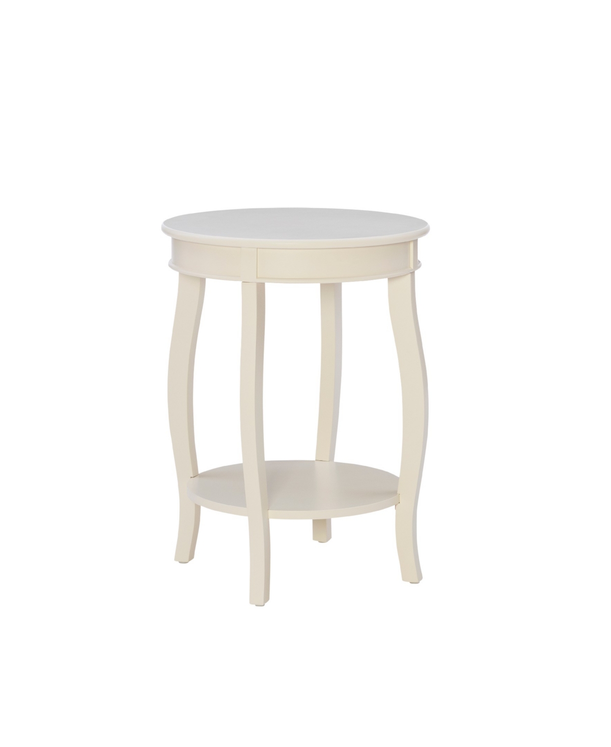 Linon Home Decor Powell Furniture Andover Round Side Table In White