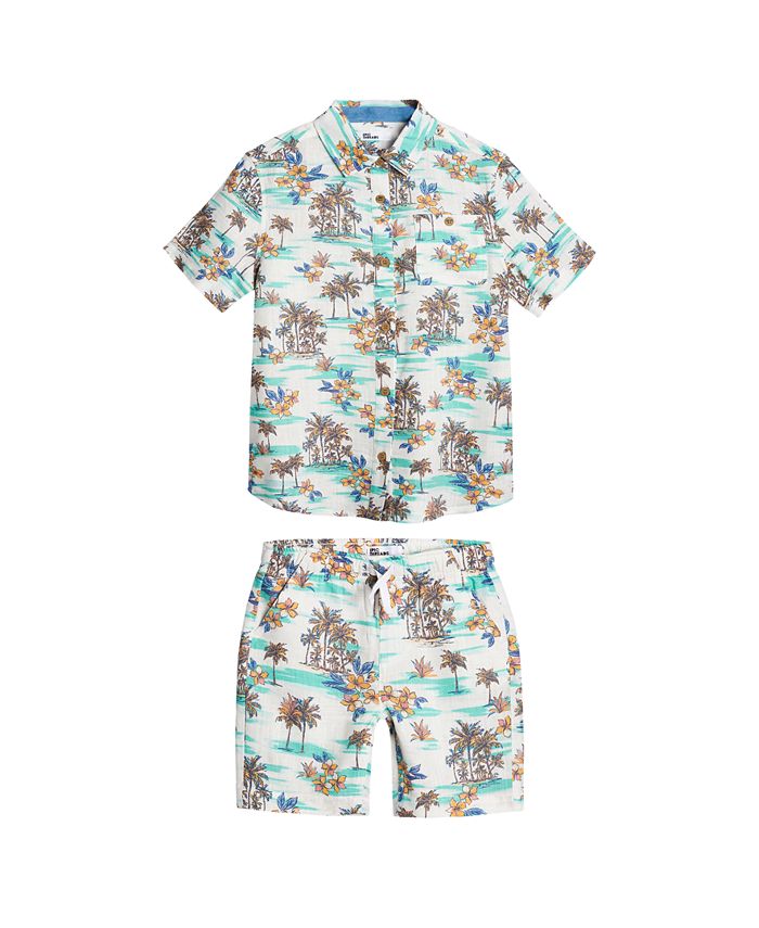 Epic Threads Toddler Boys All Over Print Shirt and Shorts, 2-Piece Set ...