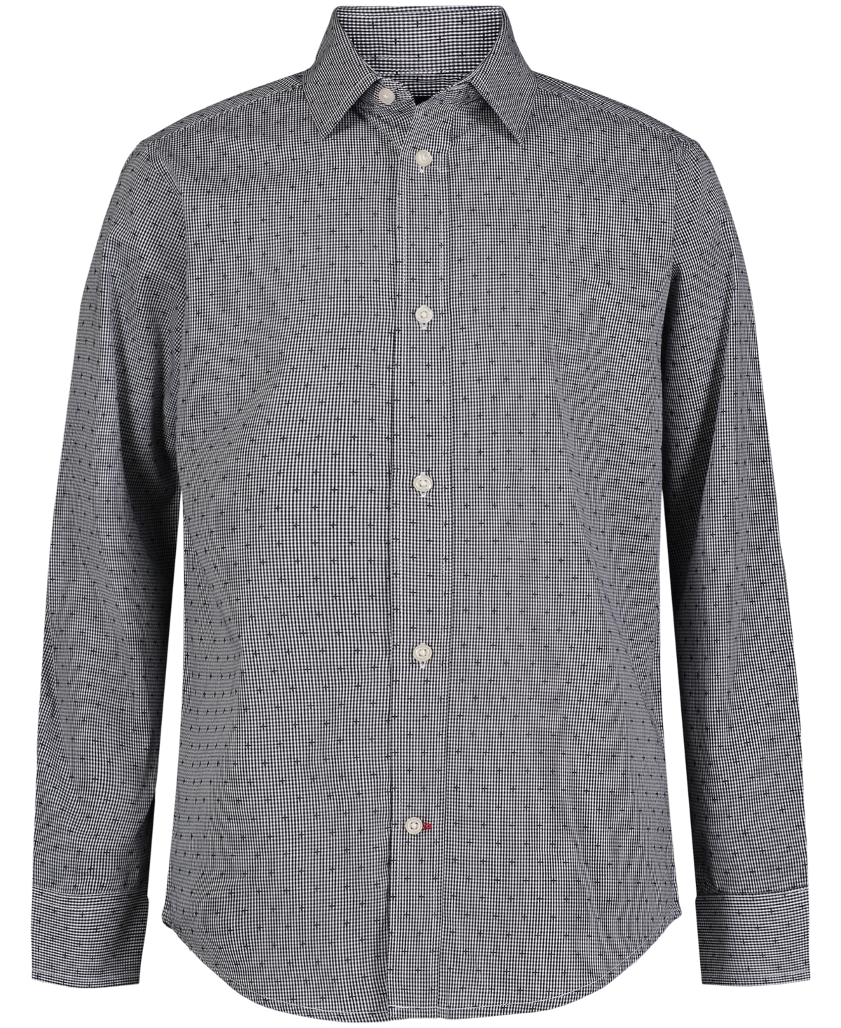 Tommy Hilfiger Long-sleeve Button-up Shirt, Big Boys In Navy