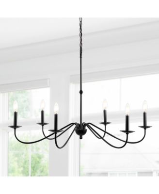 Wicklow 34.75" 6-Light Bohemian Farmhouse Iron LED Chandelier