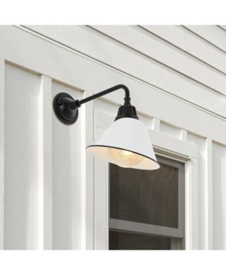 Croydon 9.63" 1-Light Farmhouse Industrial Indoor, Outdoor Iron LED Gooseneck Arm Outdoor Sconce