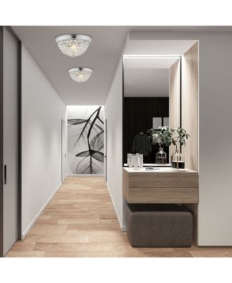 Malia 12" 1-Light Traditional Transitional Iron LED Flush Mount