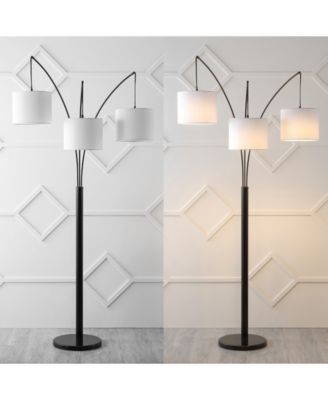 Barrie 78.5" 3-Light Mid-Century Modern Head-Adjustable Iron LED Arc Floor Lamp