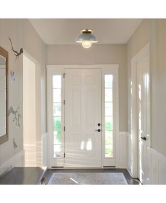 Paulina 8.5" 1-Light Classic Industrial Iron LED Flush Mount