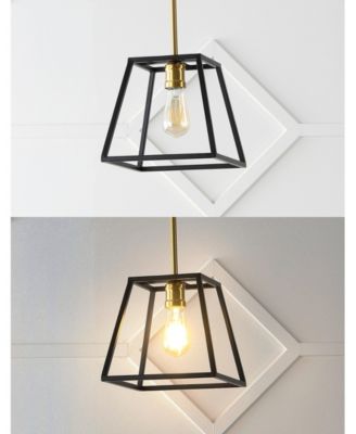 Girard 9.25" 1-Light Farmhouse Industrial Iron LED Pendant