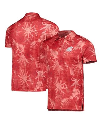 Men's Crimson Washington State Cougars Palms Team Polo Shirt