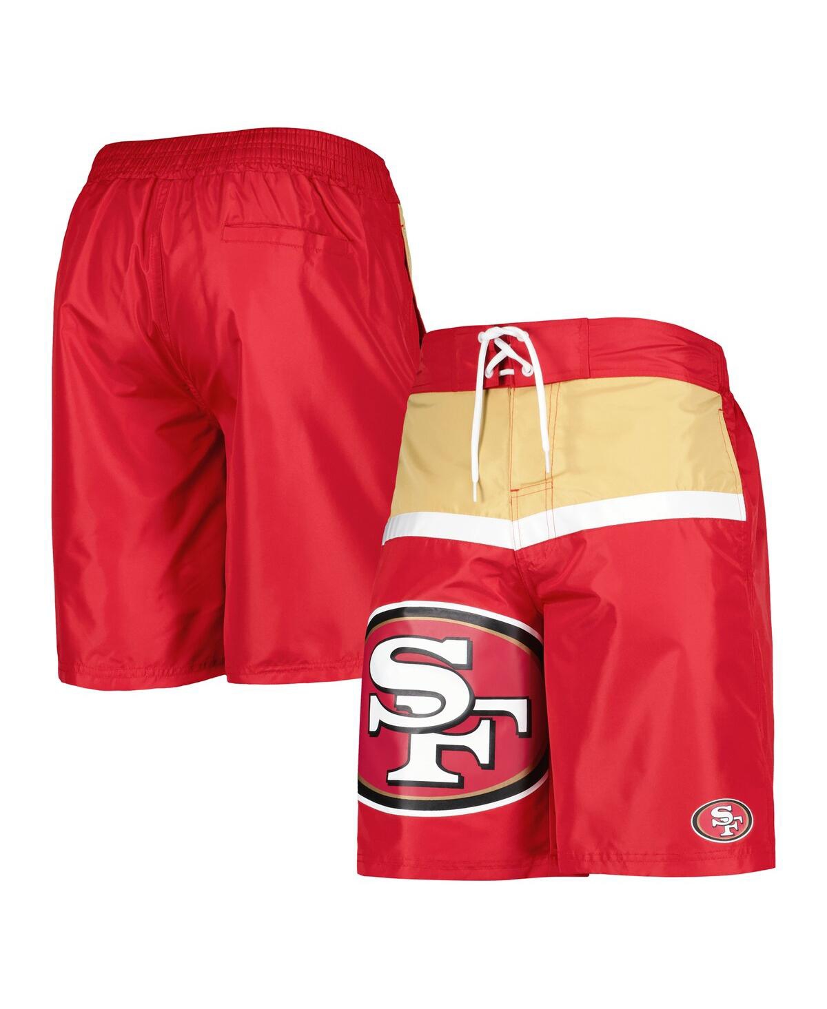 Shop G-iii Sports By Carl Banks Men's  Scarlet San Francisco 49ers Sea Wind Swim Trunks