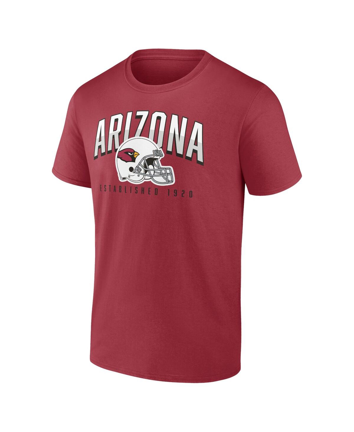 Fanatics Men's  Cardinal, White Arizona Cardinals Long And Short Sleeve Two-pack T-shirt In Cardinal,white