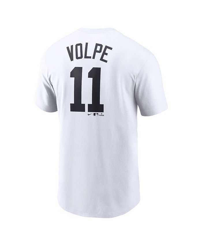 Men's Nike Anthony Volpe Gray New York Yankees Name & Number T-Shirt