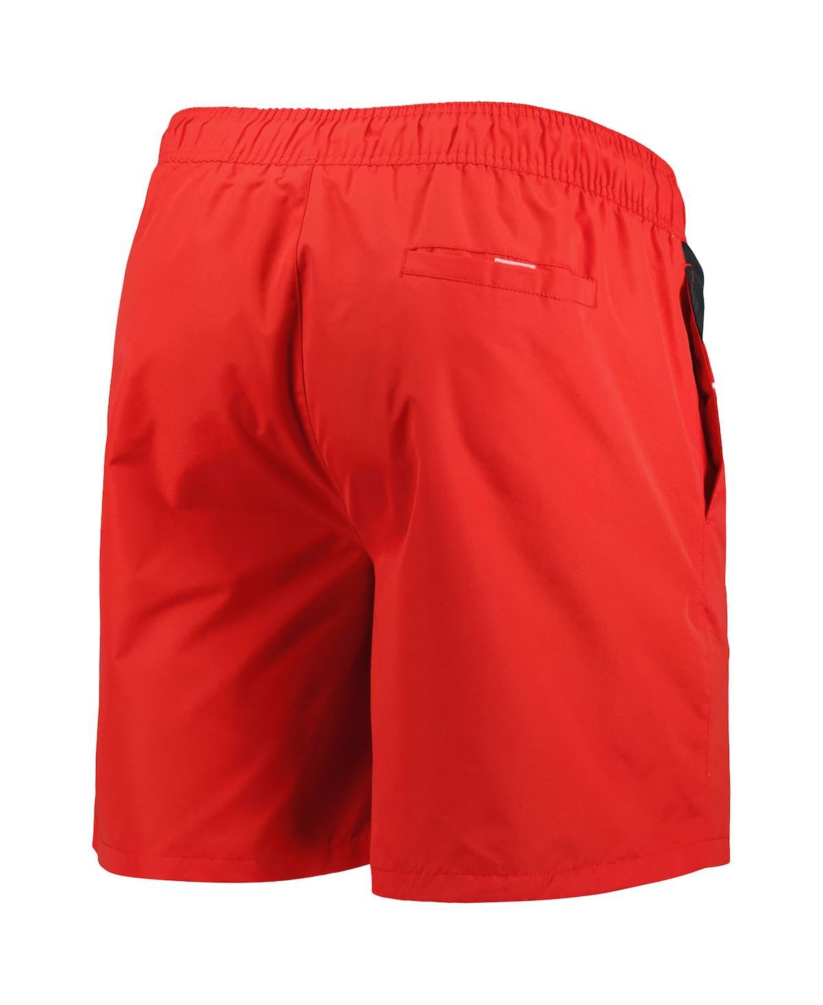 Shop Starter Men's  Red Chicago Blackhawks Freestyle Volley Swim Shorts