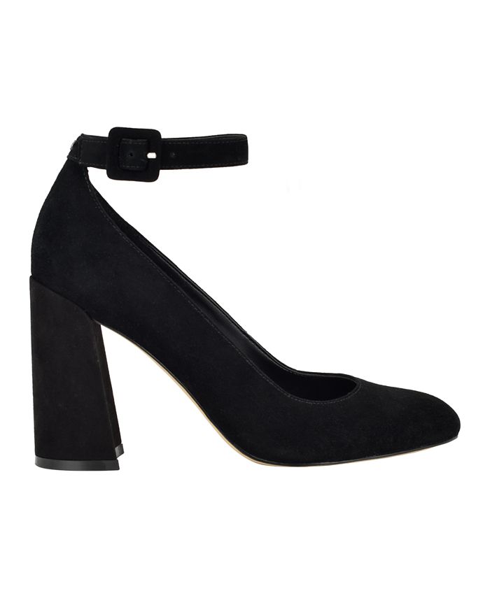 Calvin Klein Women's Fionna Ankle Strap Block Heel Pumps - Macy's