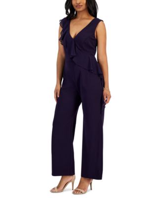 Connected Petite Ruffled Jumpsuit Macy s