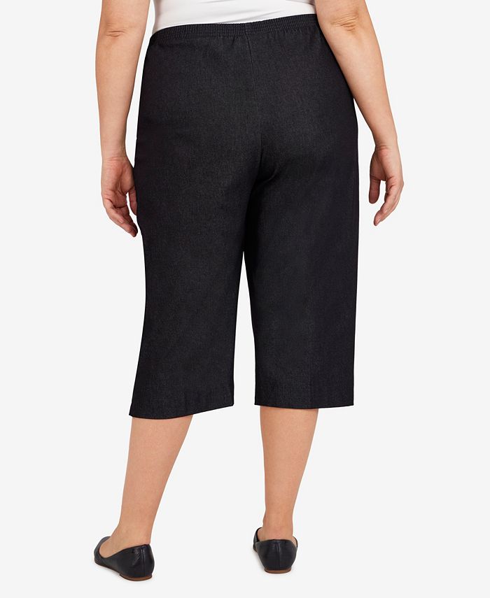 Alfred Dunner Plus Size Classic Relaxed Fit Denim Capri Pant & Reviews ...