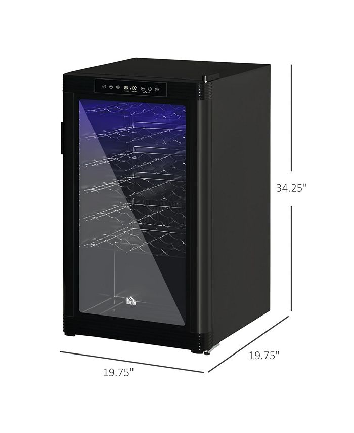 33 Bottle Wine Cooler, Mini Beverage Fridge, Freestanding Wine