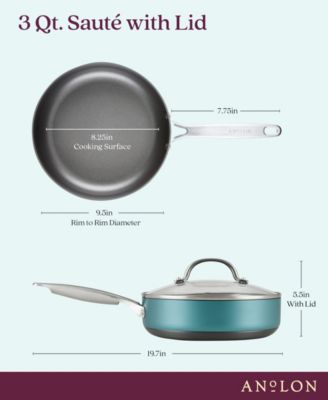 Achieve Hard Anodized Nonstick 3 Quart Saute Pan with Lid